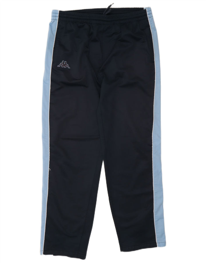 Kappa Pantalon de survêtement pour homme Pantalon de jogging Large Bleu marine Colorblock Polyester
