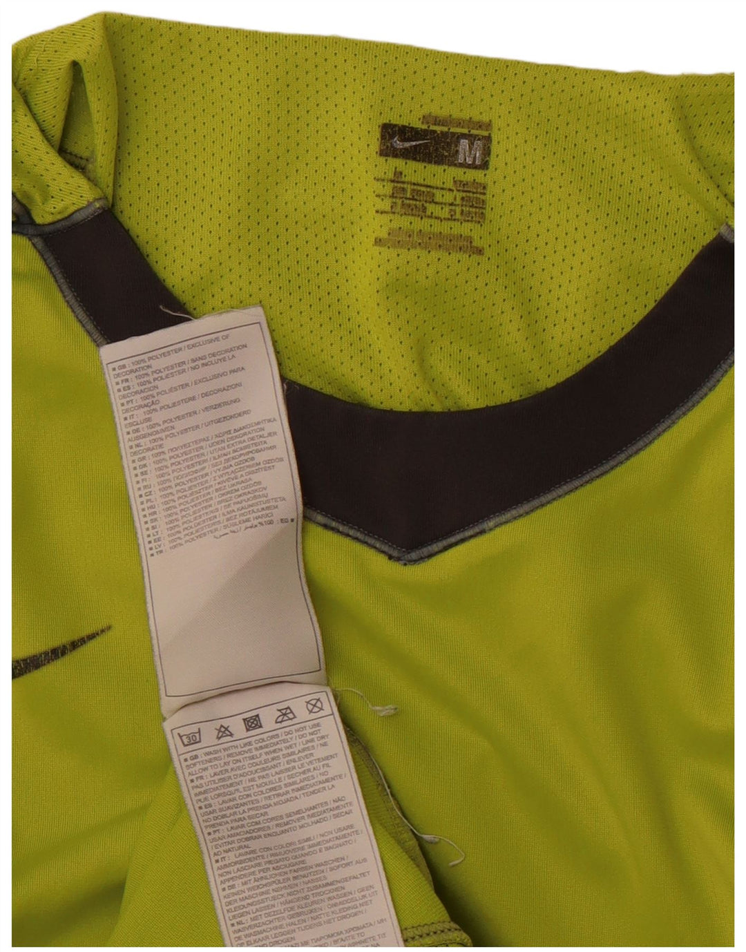 NIKE Homme Mercurial T-Shirt Top Vert Moyen Colorblock Polyester