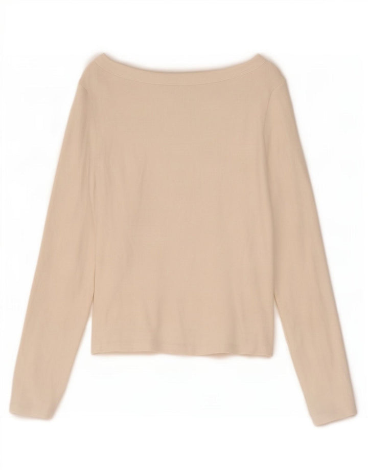 Zara Womens Crop Top Manches Longues UK 14 Grand Blanc