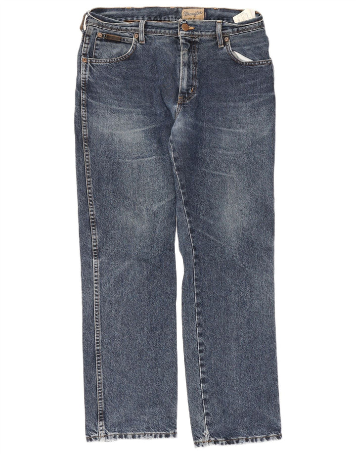 Wrangler Jean Droit Texas Homme W34 L30 Bleu Coton
