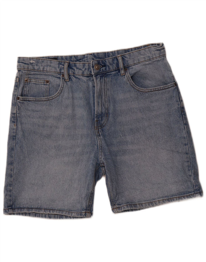 ZARA Short en jean pour homme EU 42 Large W32 Bleu Coton