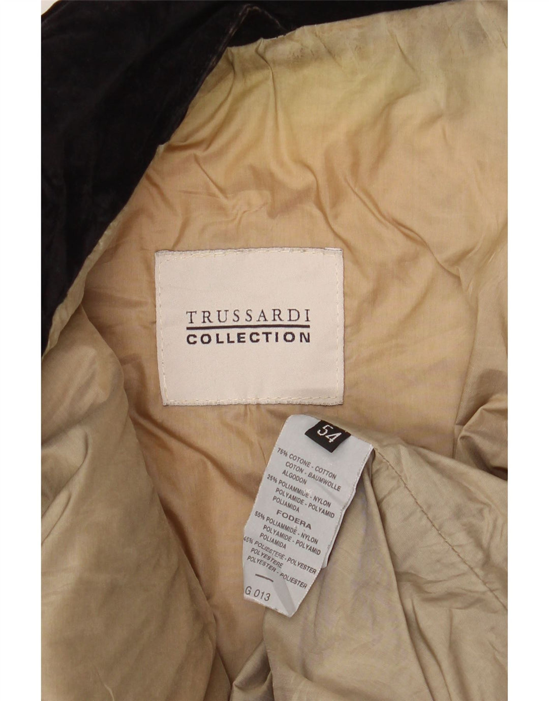 Trussardi Veste Coupe-Vent Matelassée Homme IT 54 2XL Noir Coton