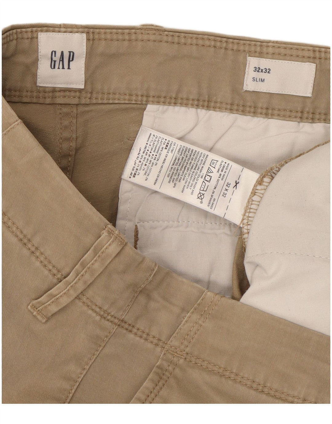 Gap Pantalon Chino Slim Homme W32 L32 Beige Coton