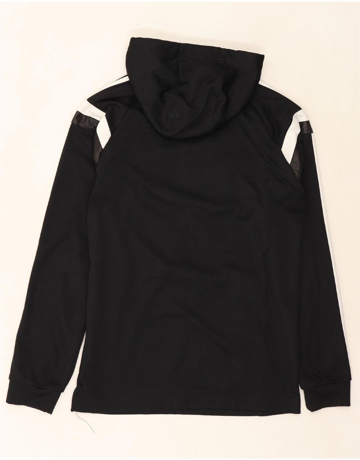 ADIDAS Mens Hoodie Jumper Small Black Colourblock Polyester Vintage Adidas and Second-Hand Adidas from Messina Hembry 
