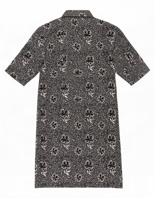 ELENA MIRO Robe droite pour femme UK 14 Medium Noir Floral
