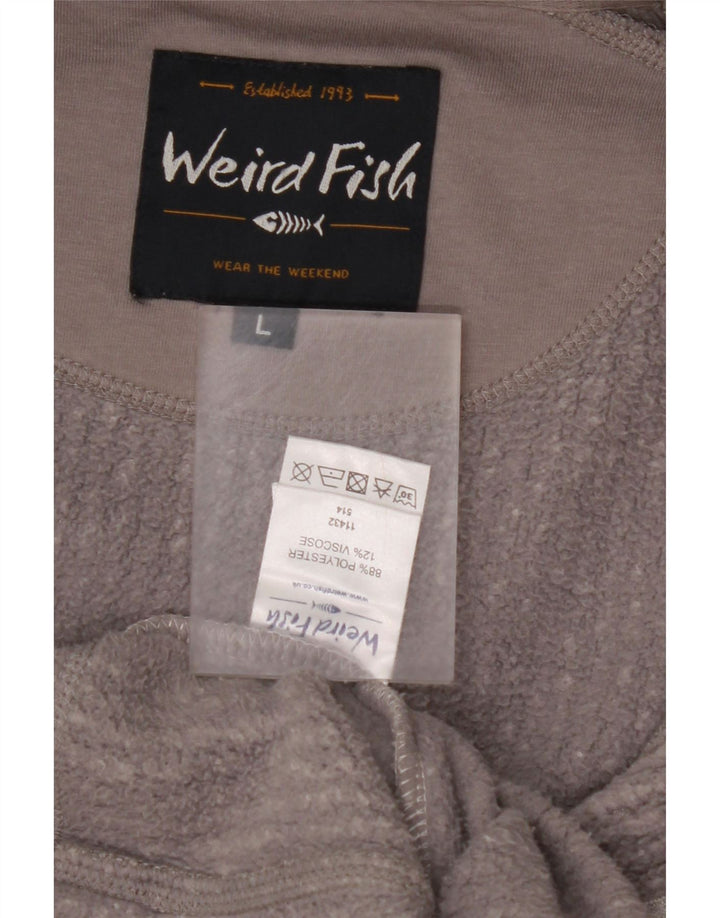 WEIRD FISH Veste polaire homme UK 40 Large Gris Polyester