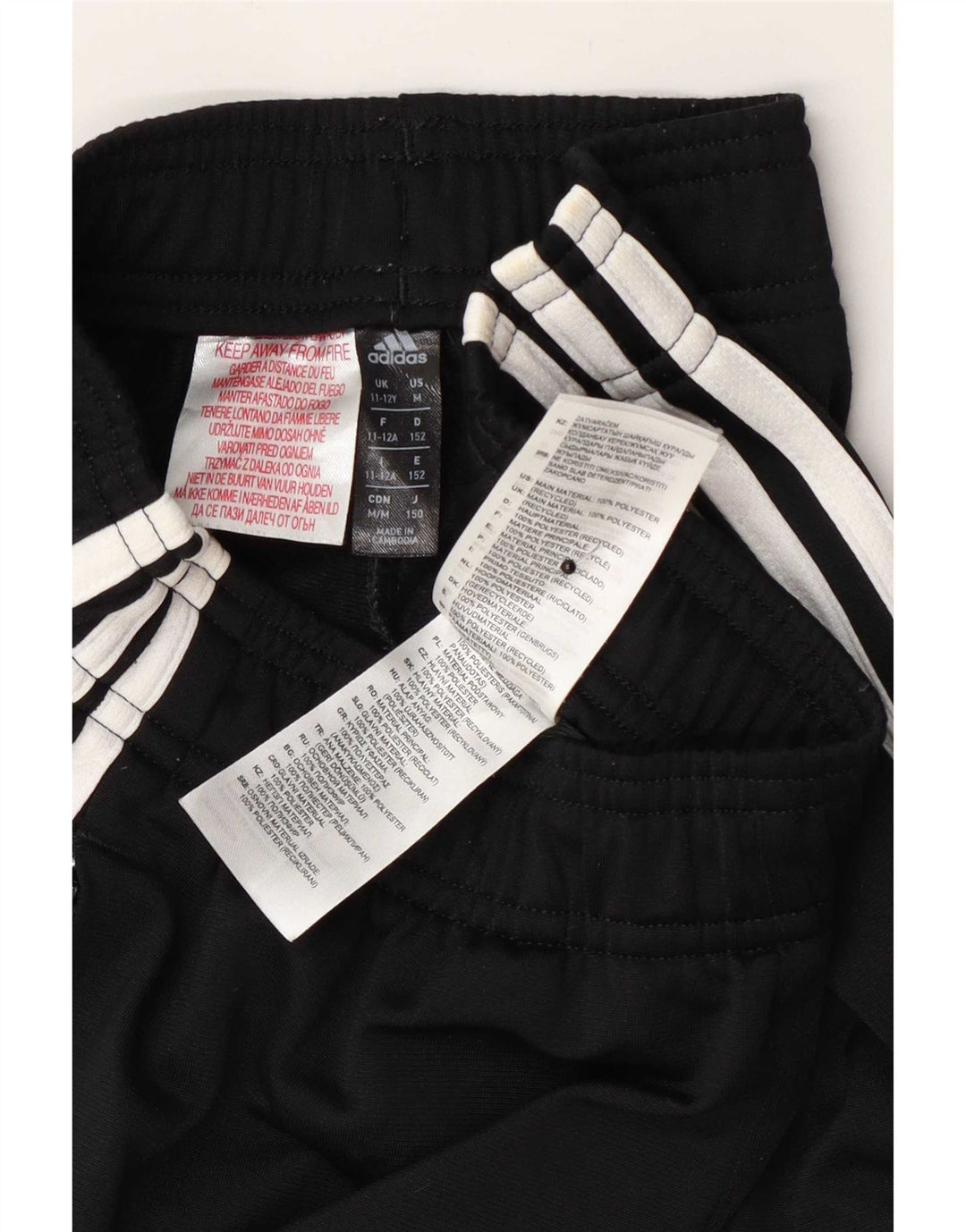Adidas Pantalon de Survêtement Climalite Garçon 11-12 Ans Noir Polyester