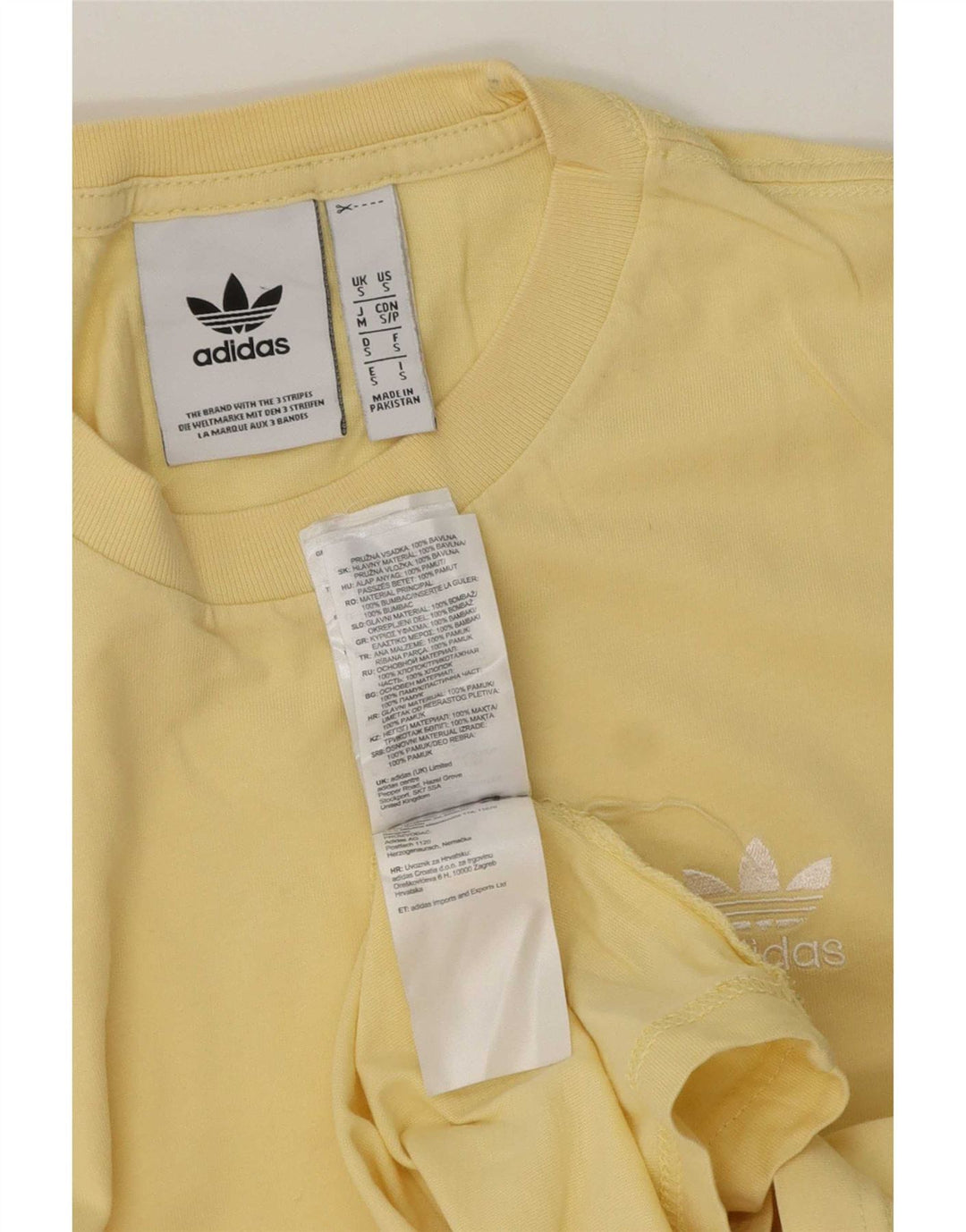 Adidas T-Shirt Homme Haut Petit Jaune Coton