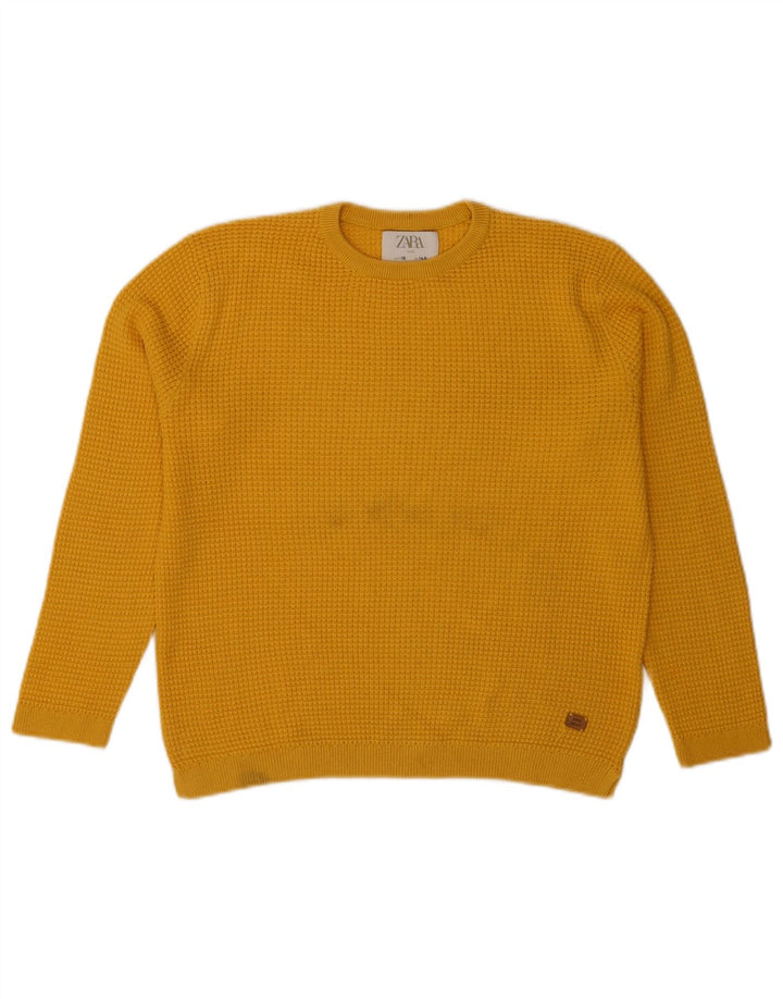 Zara Pull ras du cou pour garçon 9-10 ans Jaune