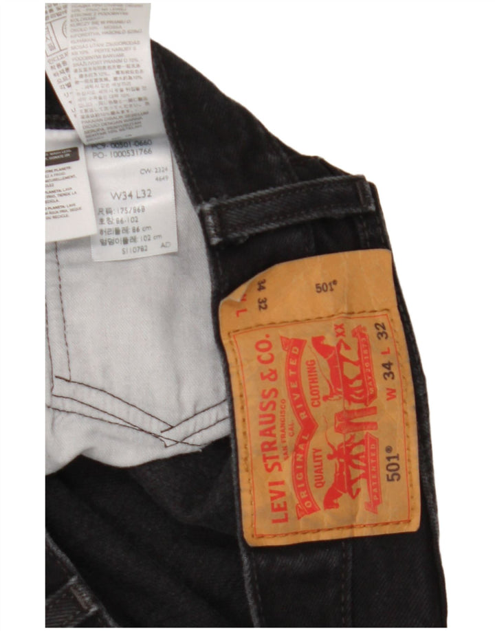 Levi's Jean Droit 501 Homme Noir W34 L32 Coton