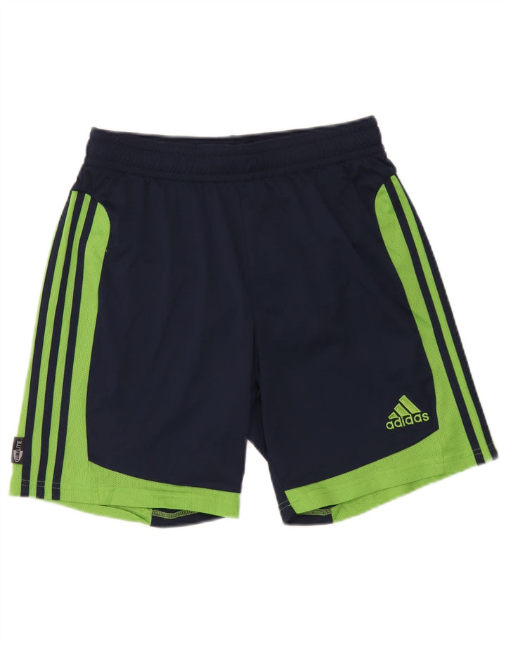 Adidas Short de Sport Clima 365 Homme Bleu Marine Moyen Polyester Colorblock