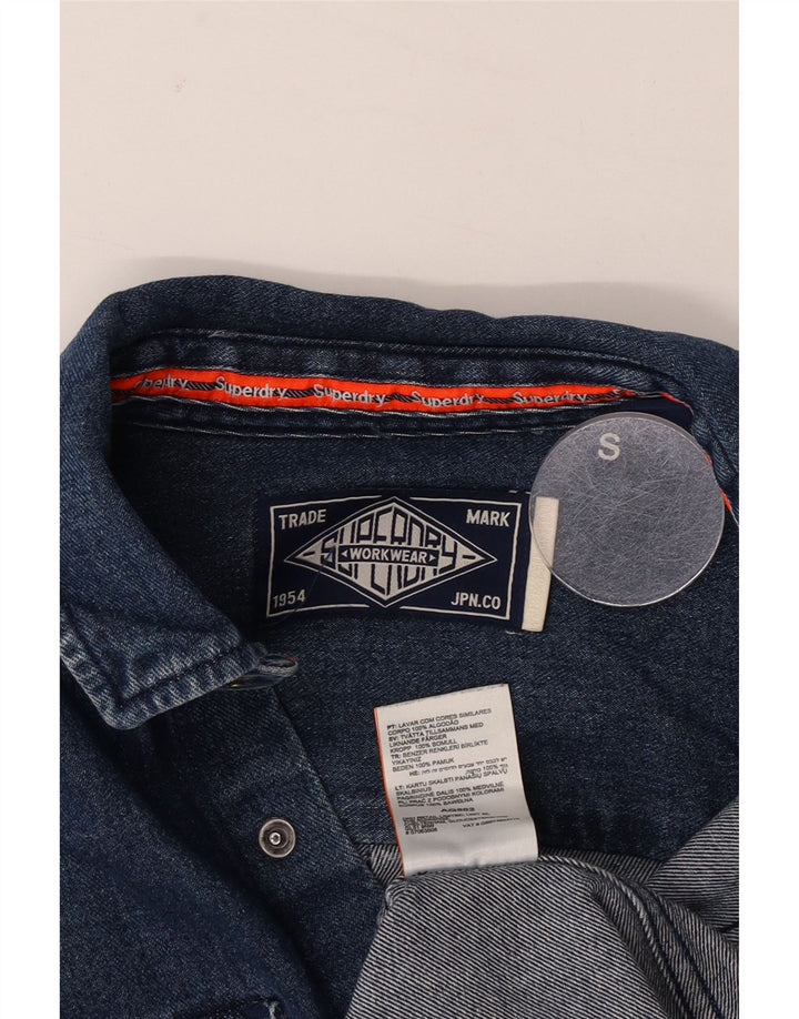 Superdry Chemise En Jean Petit Bleu Coton Homme