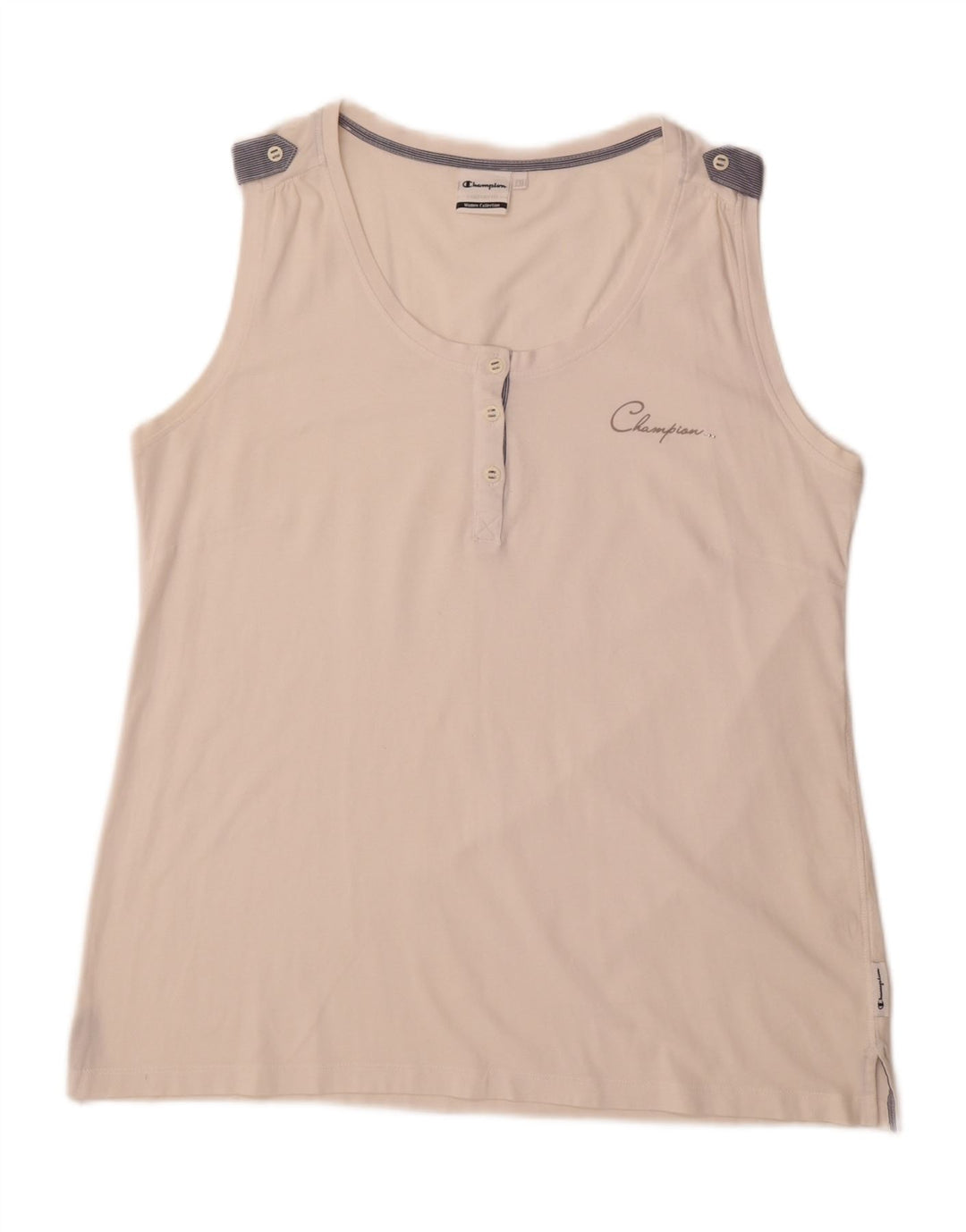 CHAMPION Womens Vest Top UK 20 2XL White Vintage Champion and Second-Hand Champion from Messina Hembry 