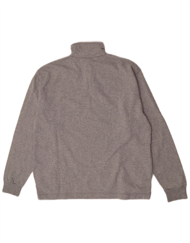Asics Sweat-shirt à col zippé pour hommes, grand gris, coton