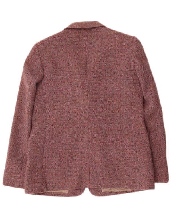 Orvis Veste blazer Harris Tweed pour femme UK 12 à chevrons rouge moyen