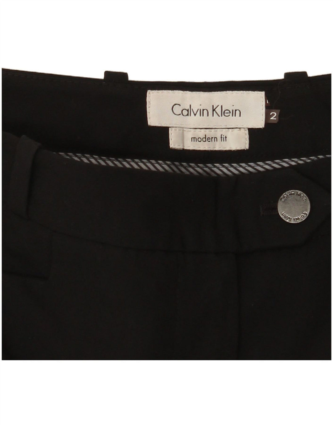 CALVIN KLEIN Pantalon de costume coupe moderne pour femme US 2 XS W30 L30 Noir