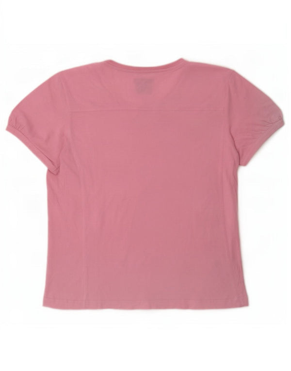 Champion T-Shirt Easy Fit pour Femme UK 20 2XL Rose Coton