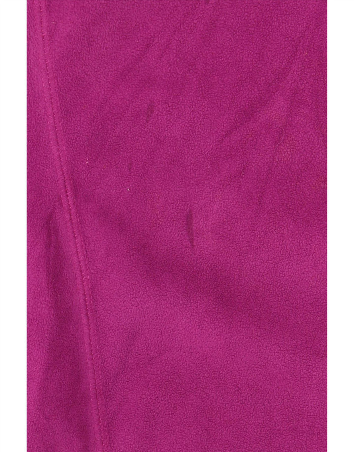EDDIE BAUER Pull polaire à col zippé pour femme UK 16 Large Violet Polyester