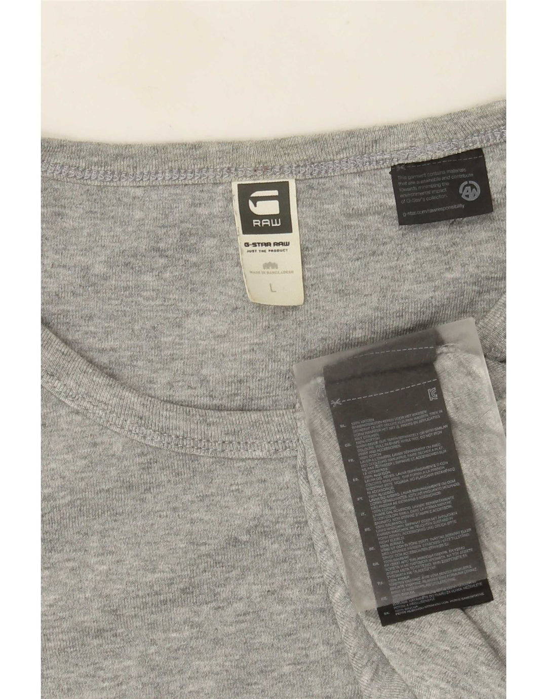 G-Star Haut à manches longues pour hommes en coton moucheté gris grand