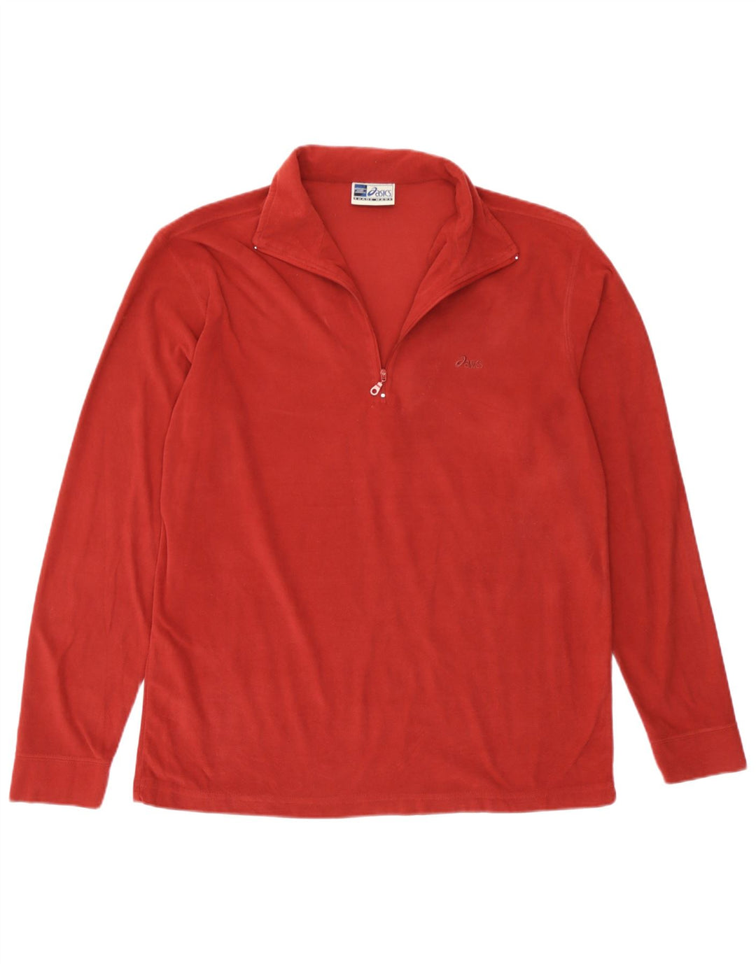 Asics Pull polaire à col zippé pour homme en polyester bordeaux moyen