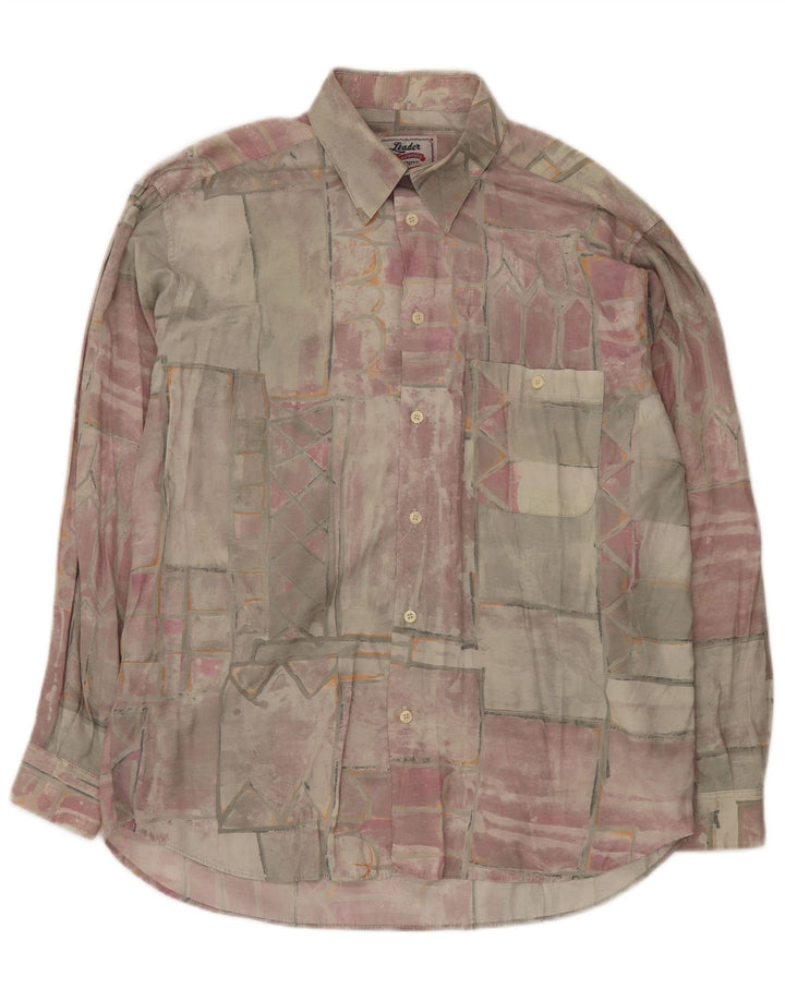 Leader Chemise Homme Large Patchwork Multicolore Viscose