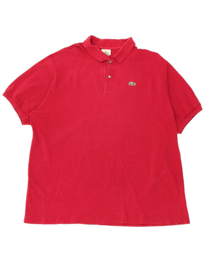 LACOSTE Polo Homme Taille 8 3XL Rouge Coton