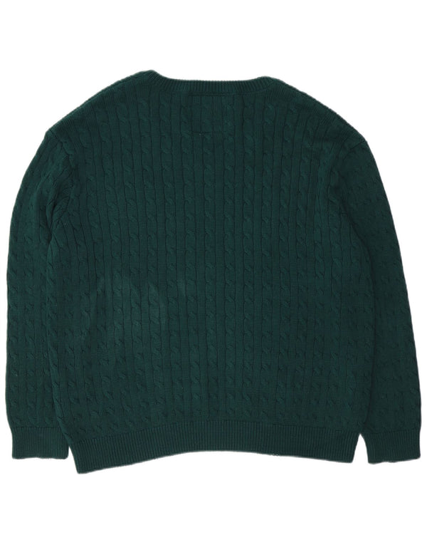 Superdry Pull col V XL Vert Acrylique Homme