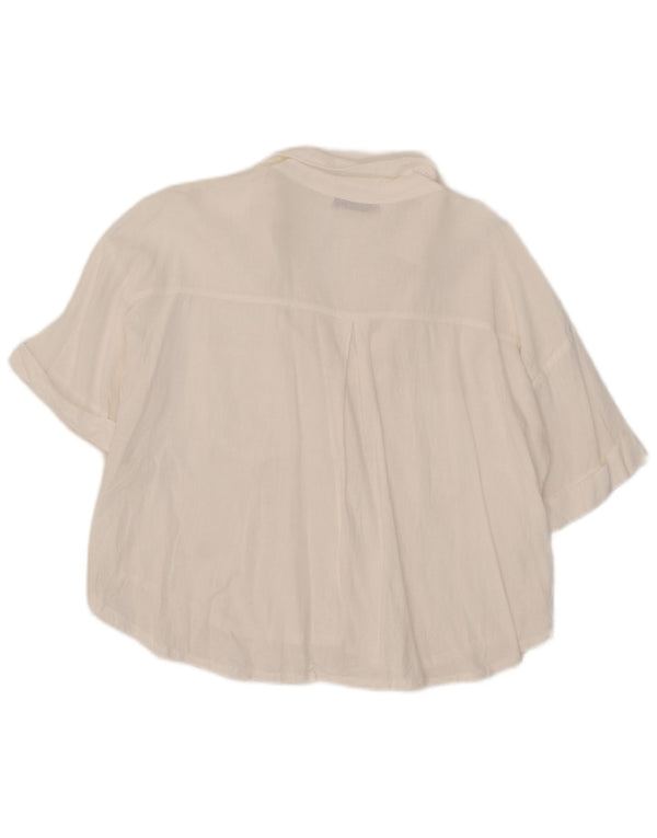 Zara Chemise surdimensionnée pour femme UK 14 Blanc moyen