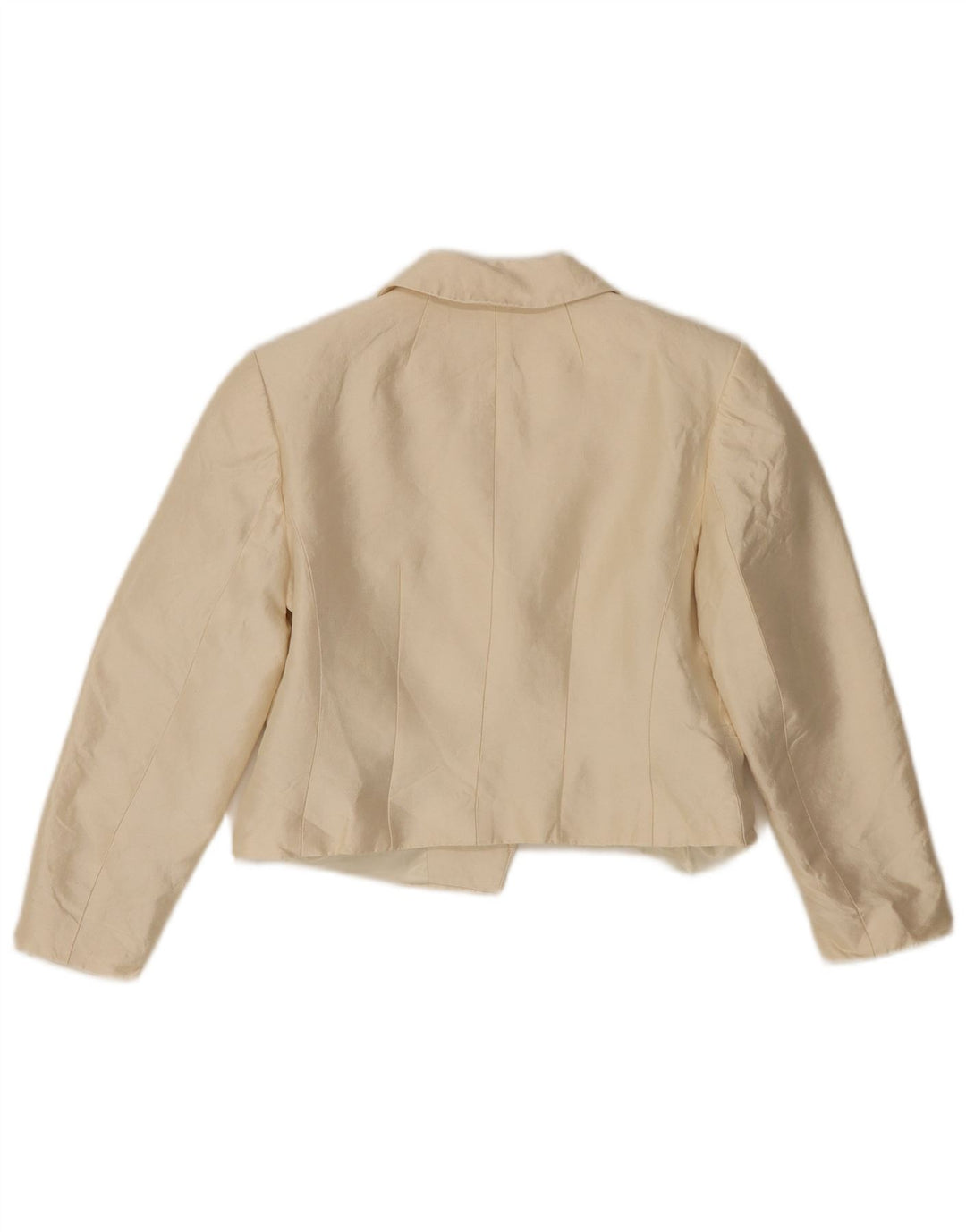 Hobbs Veste blazer courte à 2 boutons pour femme UK 10 Petite laine blanc cassé