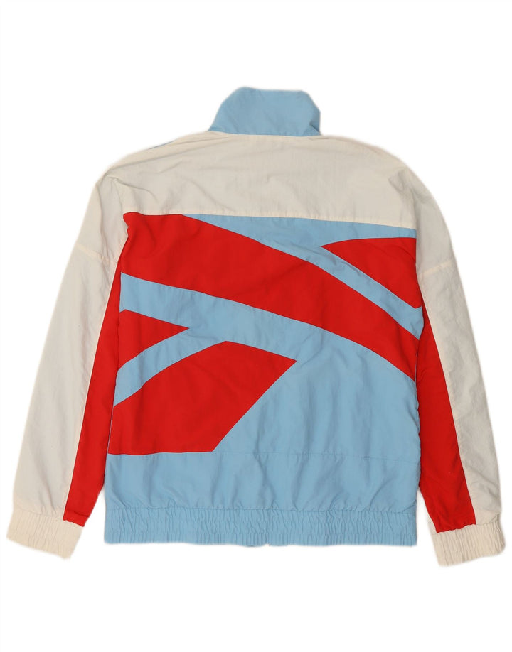 Reebok Veste de Survêtement Homme Small Bleu Colorblock Nylon