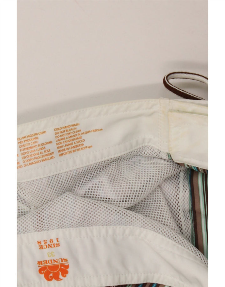 SUNDEK Short de Bain Homme Moyen Rayé Multicolore Polyester