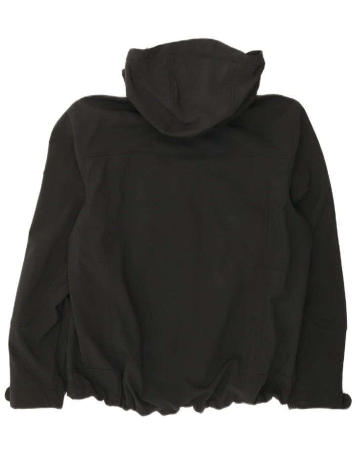Rodeo Veste coupe-vent à capuche pour homme UK 42 XL Noir Polyester