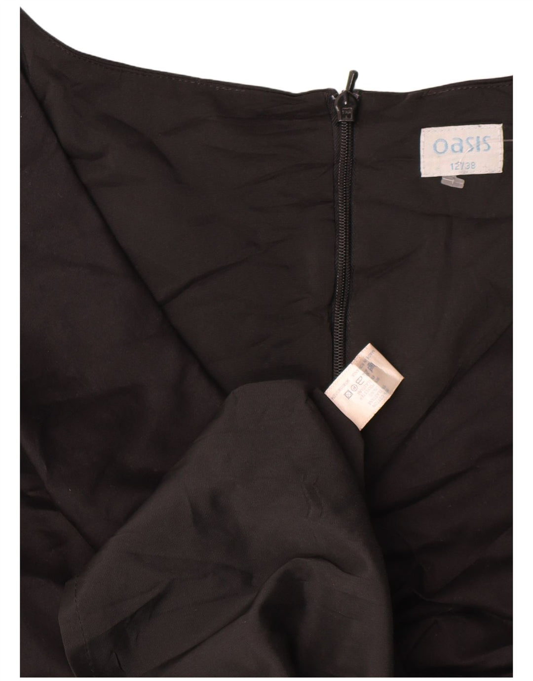 Oasis Robe fourreau pour femme UK 12 en coton noir moyen