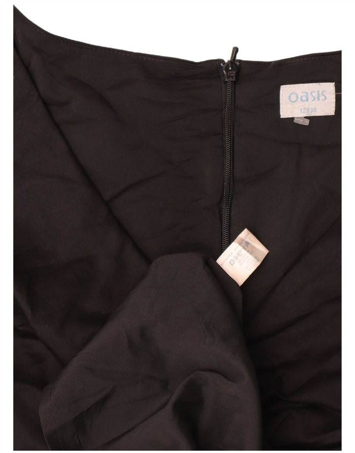 Oasis Robe fourreau pour femme UK 12 en coton noir moyen