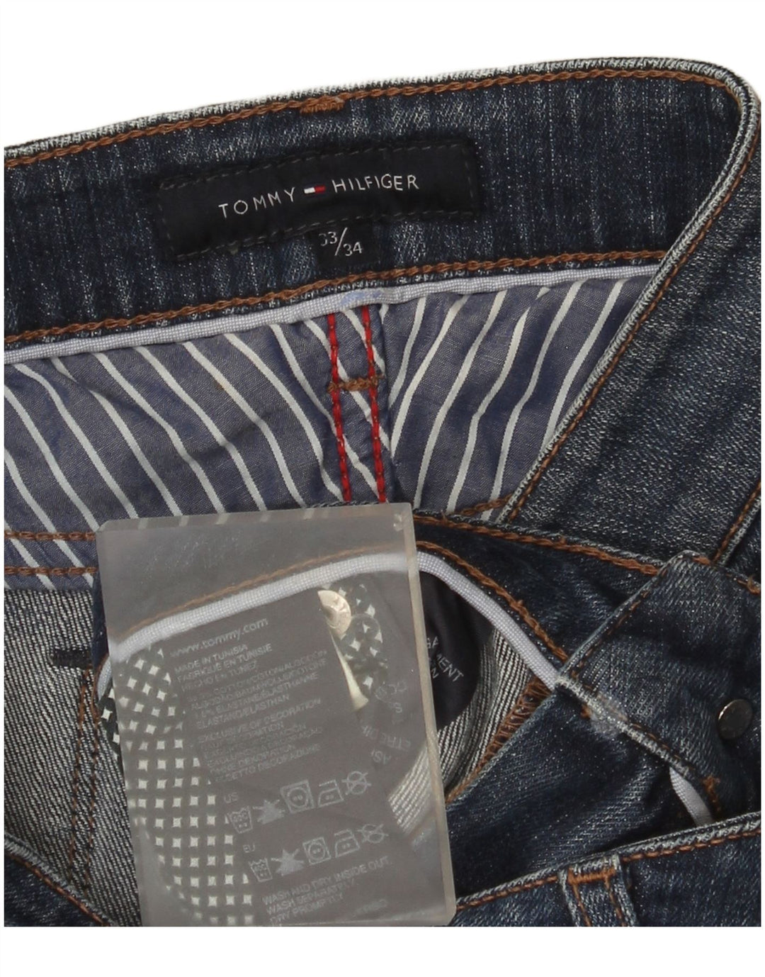 Tommy Hilfiger Jean Bootcut Femme W33 L34 Bleu Coton