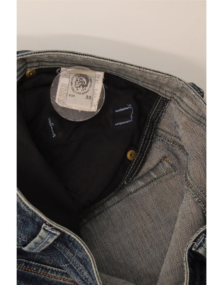 Diesel Jean droit vieilli W30 L28 en coton bleu pour homme