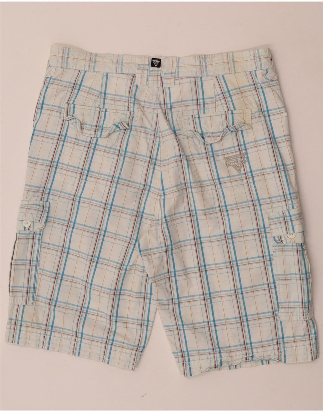 O'Neill Short cargo pour homme W34 en coton à carreaux bleu grand