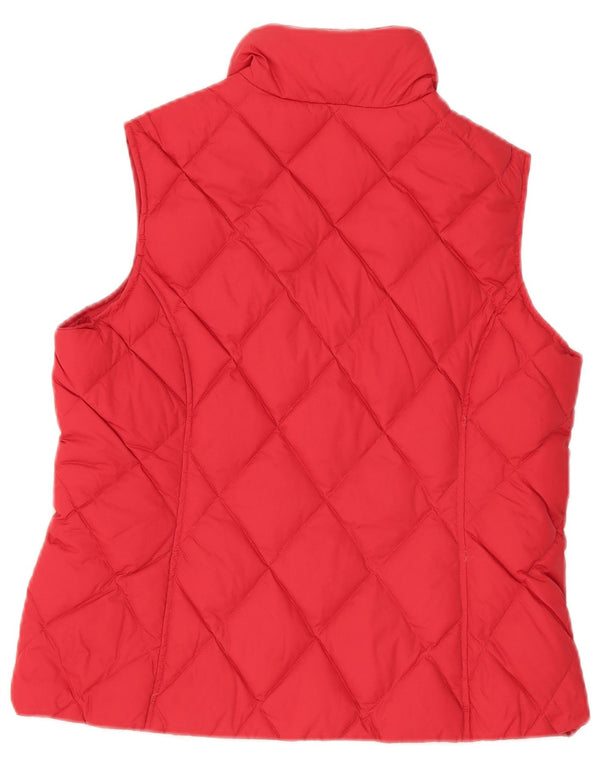 Lands End Gilet rembourré surdimensionné pour femme UK 10 Petit nylon rouge