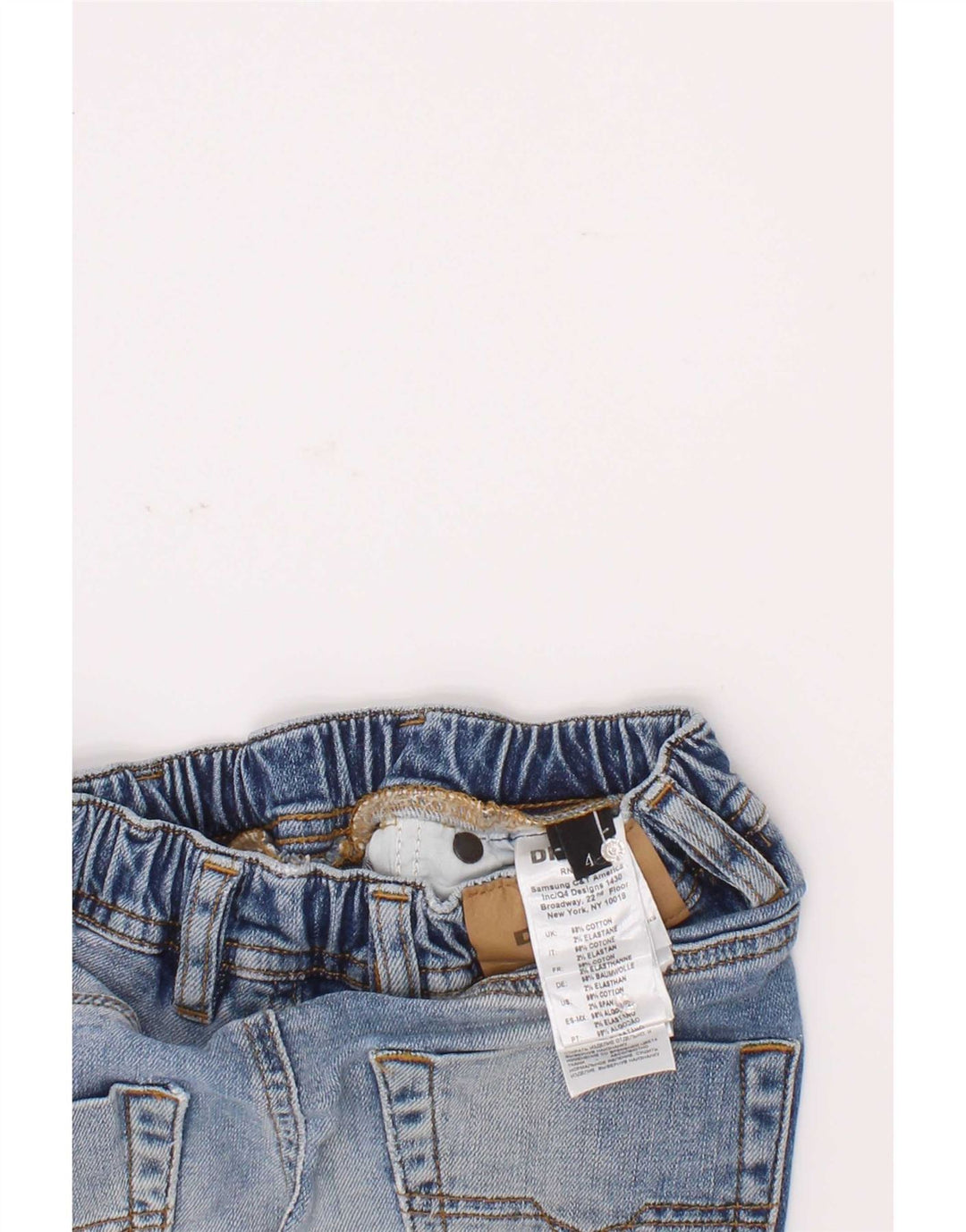 Diesel Short en jean vieilli pour garçon 3-4 ans W20 Bleu Coton