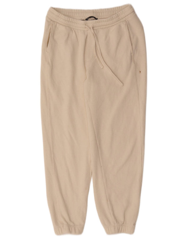 Zara Pantalon de survêtement pour femme Joggers UK 12 Medium Off White Cotton
