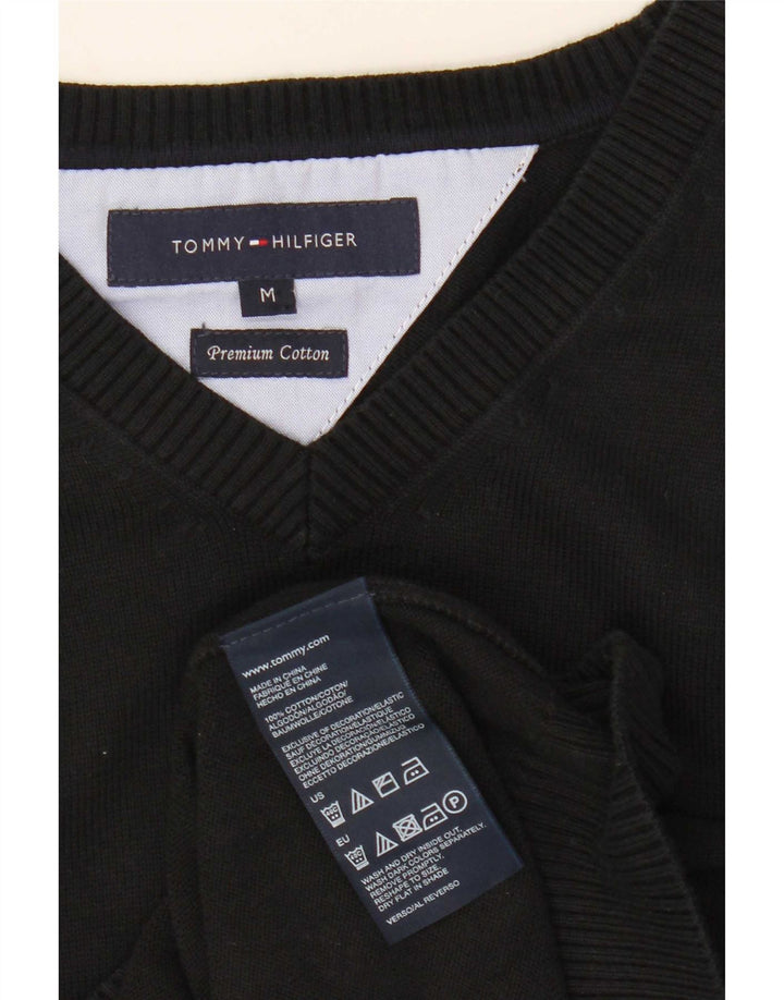 Tommy Hilfiger Pull Col V Homme Noir Moyen Coton