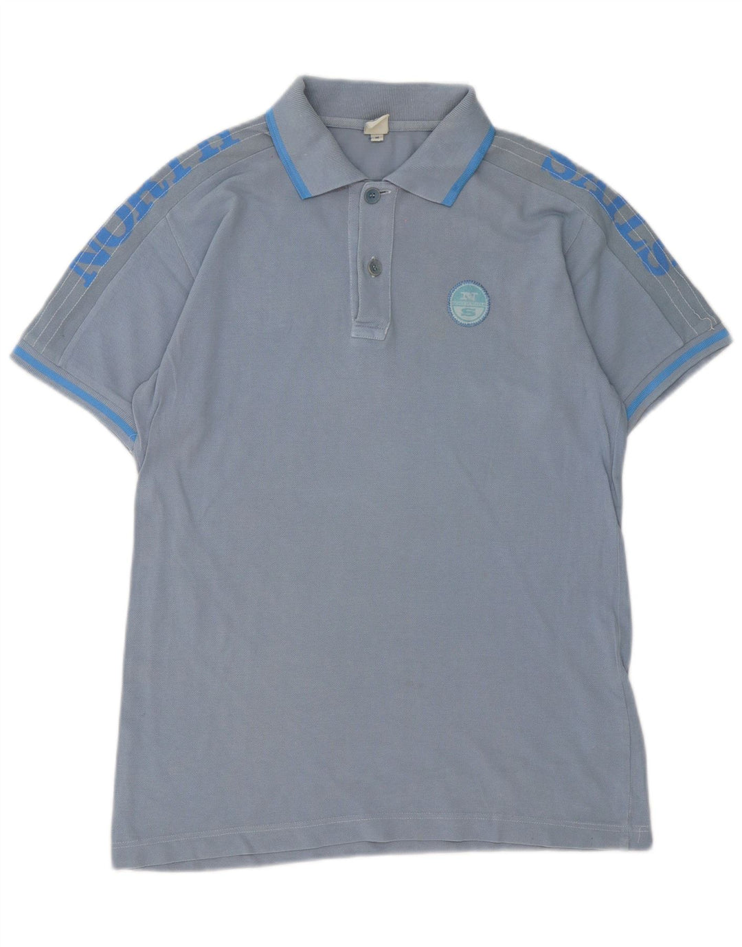 North Sails Polo Graphique Homme Bleu Moyen Rayé Coton