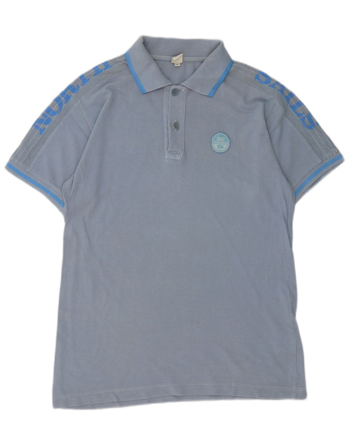 North Sails Polo Graphique Homme Bleu Moyen Rayé Coton