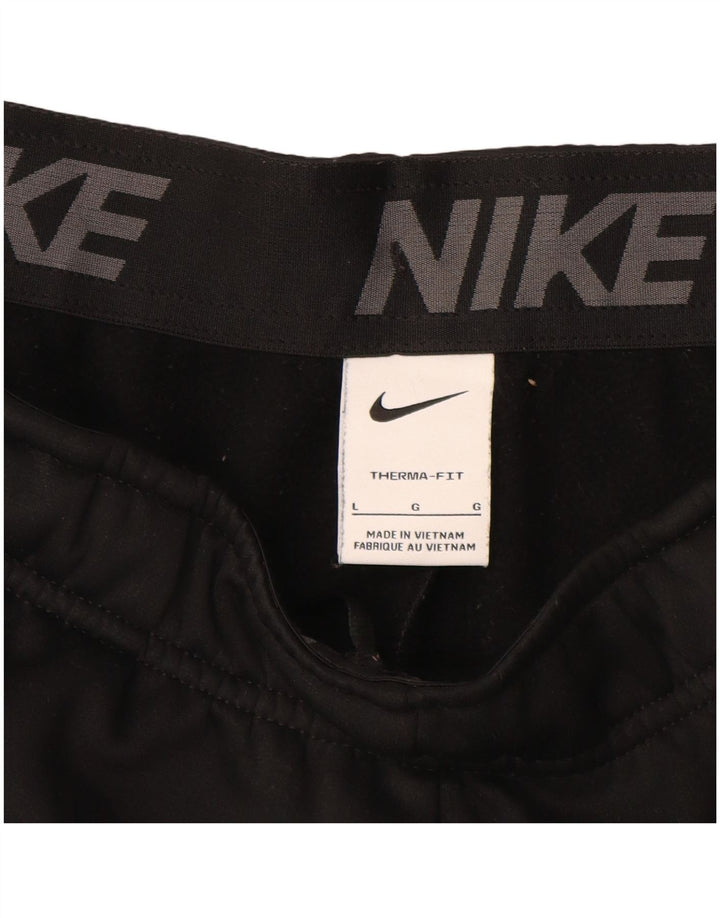 NIKE Pantalon de survêtement Therma-Fit pour hommes Pantalon de jogging Large Noir Polyester
