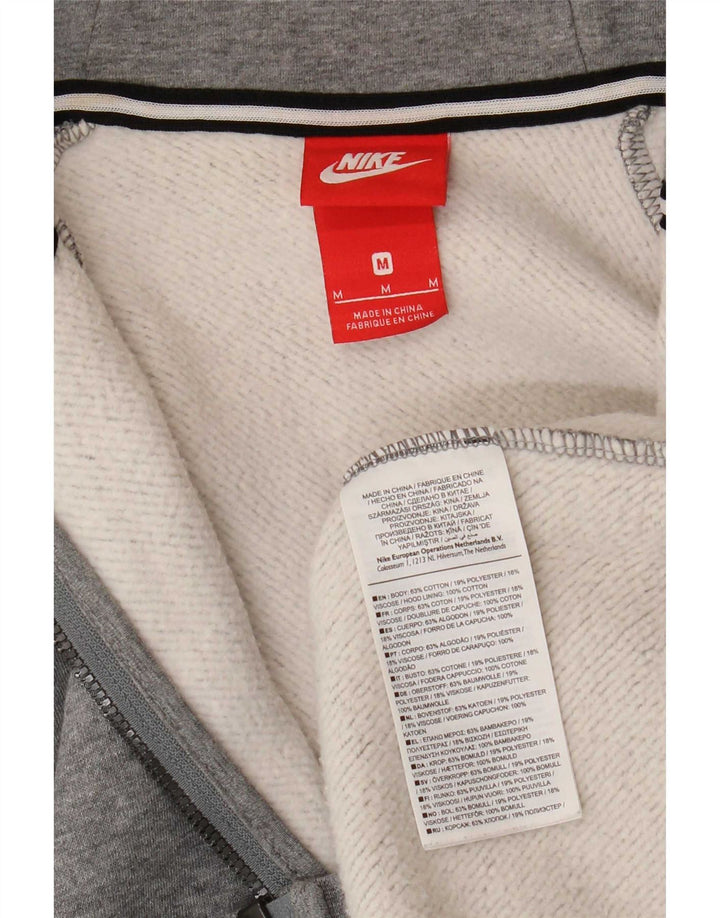 Nike Pull à capuche zippé en coton gris moyen pour homme