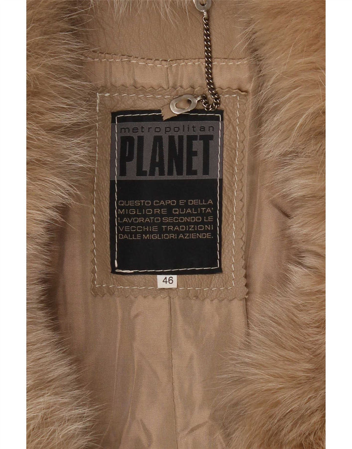 Planet Manteau en cuir pour femme IT 46 Large Beige