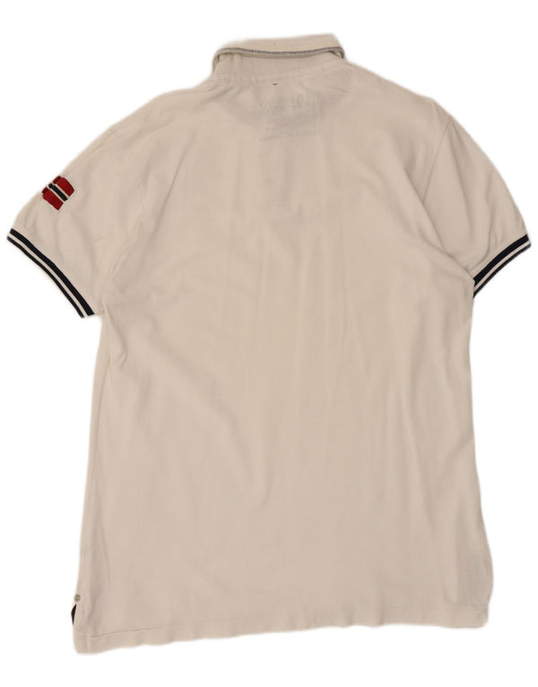 Napapijri Polo Graphique Homme XL Blanc Coton