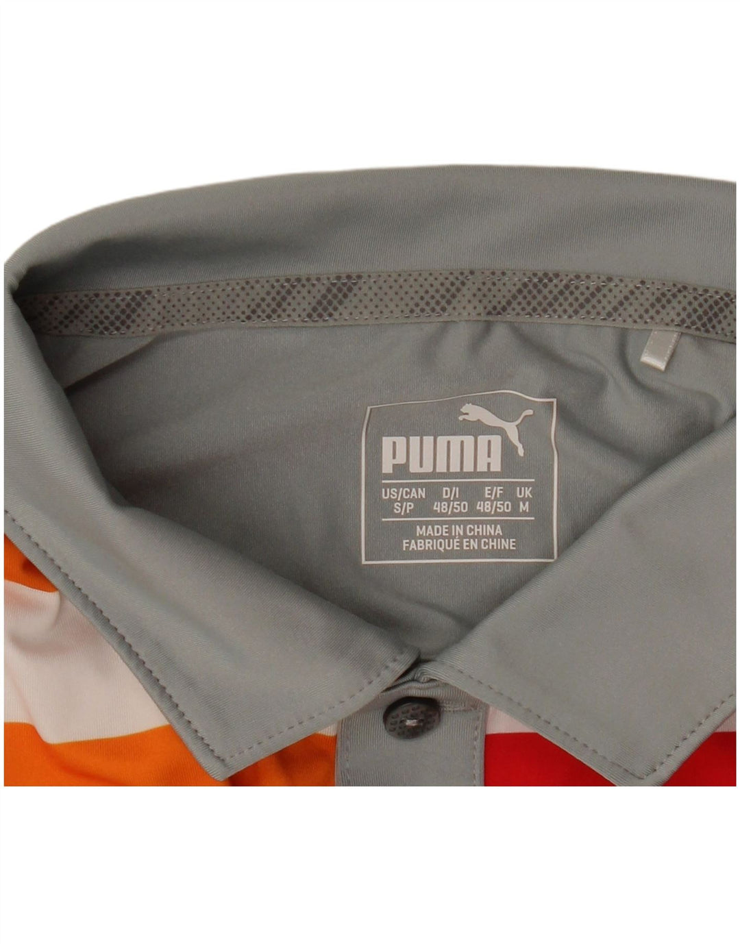 PUMA Polo Golf Graphic Homme Gris Moyen Colorblock