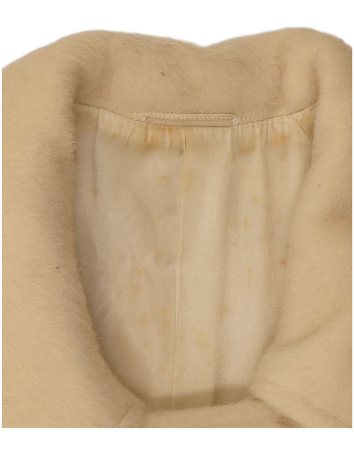 Max Mara Manteau croisé pour femme UK 10 Petit blanc cassé classique