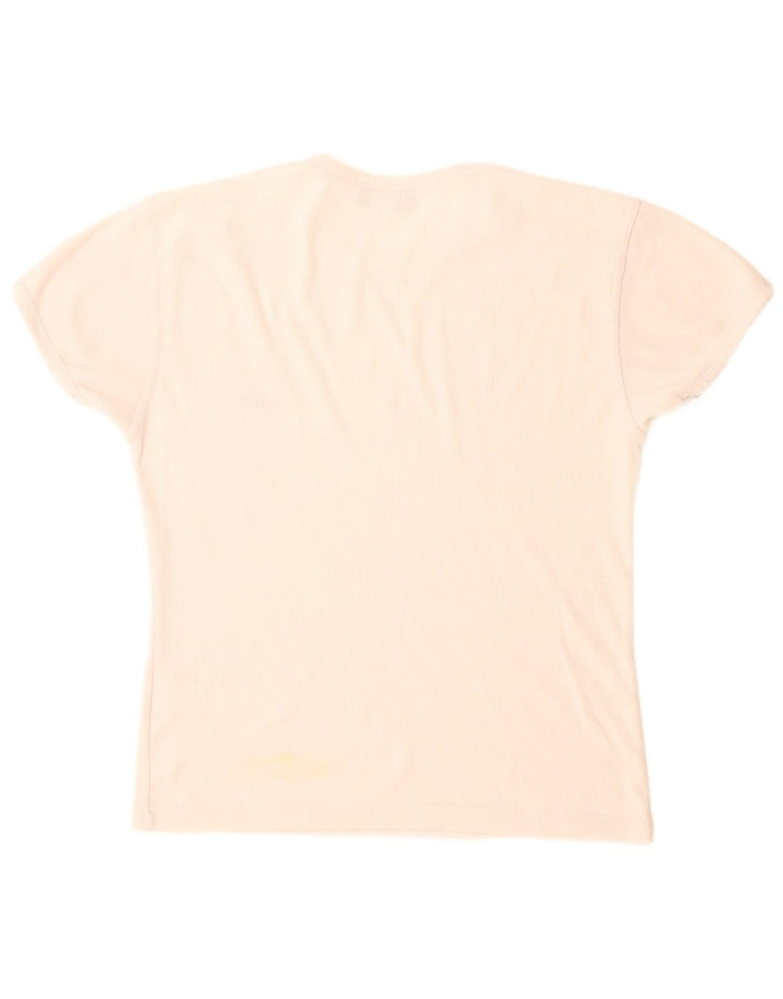 Reebok T-Shirt Femme UK 12 Medium Blanc Polyester